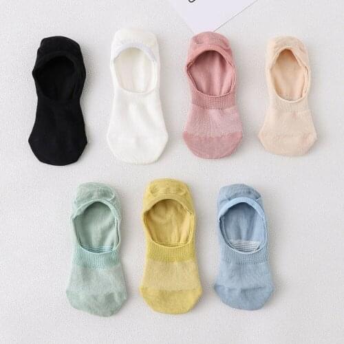 Cotton Womens Socks 3 Pairs/Lot Spring/Summer Thin Socks Ladies Invisible Female Boat Socks Breathable Solid Color Shallow Sock