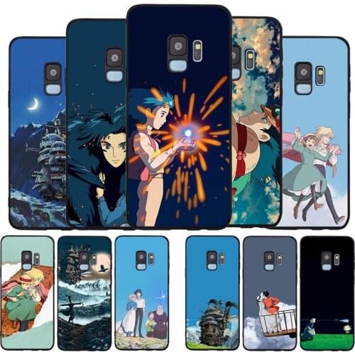 Howls Howls Moving Castle Black TPU Silicone Soft Phone Case For Samsung Galaxy S20 S10 S9 S8 Plus Lite NOTE 10 9 8 S7 EDGE