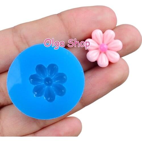 HYL167 16.3mm Flower Silicone Mold Fondant Cake Decoration Candy Resin Clay Earrings Necklace Craft Soap Candle FOOD SAFE