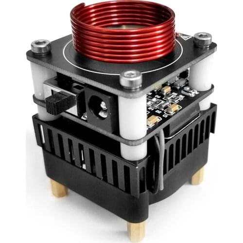 Tesla coil 36-48V 1.5-2.5A 15Mhz HFSSTC High Frequency Solid State Tesla Coil Electronic Candle for Teaching Demonstrations