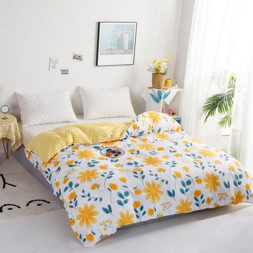 Classic Yellow Flower Duvet Cover Quilt Covers Comforter Case Blanket Cases Bedding Set Full 180x220cm Size Bed Linen Bedclothes