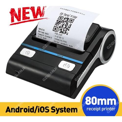 80mm Mini Thermal Printer POS Bluetooth receipt bill Android ios 80mm Printer Portable Wireless USB Printing with Free APP
