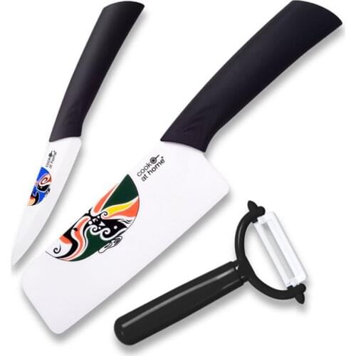 High quality brand black blade kicthen ceramic knife set 3" 4" 5" 6" inch + peeler + Acrylic Holder/stand Chef Kitchen knife