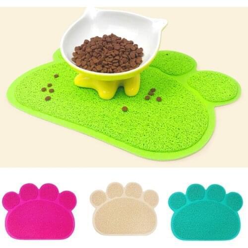 New Paw Print Pad Dog Cat Litter Mat Pet Puppy Kitty Dish Feeding Bowl Placemat Anti-skid Waterproof Sleeping Pad Cat Bed