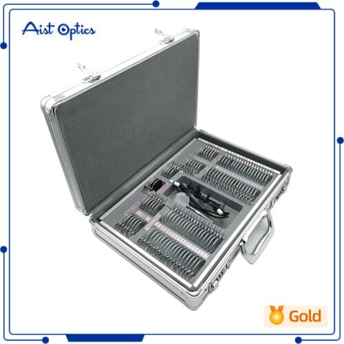 Optometry Equipment 104 Trial Lens Set Metal Rims Aluminium Case + Free Frame