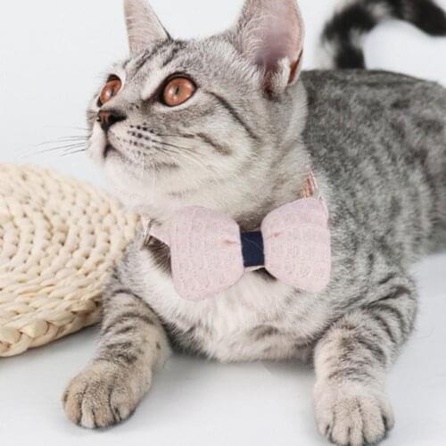 Pet Collar Bow-knot Decor Adjustable Grooming Accessories Decorative Dog Bow Tie Necklace for Party Cat Collars Leads Supplies
