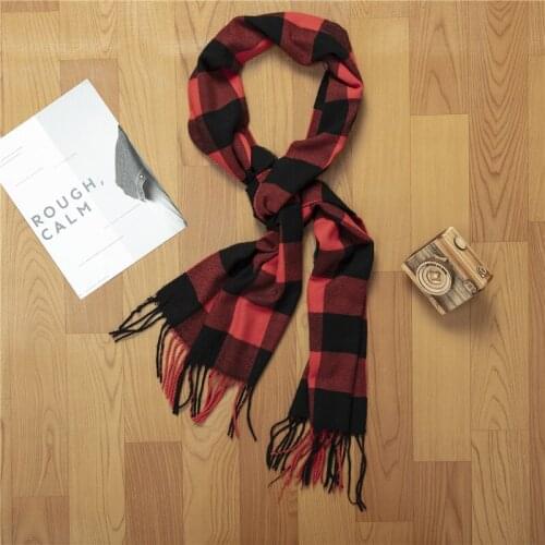 2019 Fashion Shawl Scarves Men Winter Warm Tartan Scarf Business Sjaal Plaid Cotton Wraps Scarf