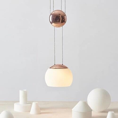 Nordic glass ball crystal hanging lamp led wall moon lamp design lamp bathroom fixture hanglampen luzes de teto avizeler