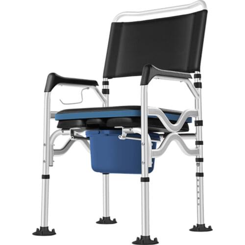 Aviation aluminum alloy shower chair for the elderly folding mobile bathing aids with lamp pregnant women deodorant toilet