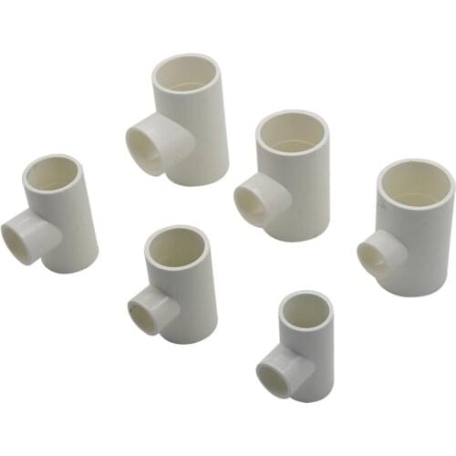PVC Reducing Tee Connectors Garden Irrigation Water Pipe Adapter 25-20 32-20 32-25 40-20 40-25 40-32 Tube Connectors 1Pc