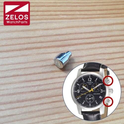 Steel pusher button for TS Tis sot T-Sport 39.8mm T17 automatic watch