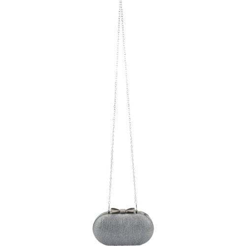 Wedding Bridal Beaded Women Evening Bag Chain Shoulder Handbags Elegant Rhinestones Clutch Evening Bag Egg Shape Day Clutch(Silv