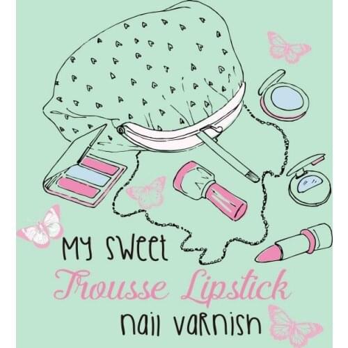 Scattered women Bag Lipstick Nail Polish Iron On Transfer For Clothes Heat Transfer Accessories Patches Thermal Sticker Applique