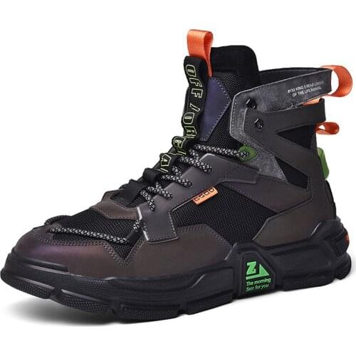 High-top fashion outdoor casual sports mens shoes trendy casual shoes running sports basketball essential fashion mens shoes