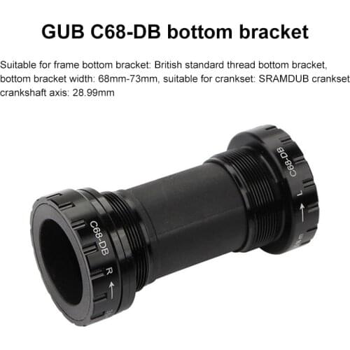GUB DUB Crank Axis 28.99mm Central Movement BSA For SRAM DUB 68/73mm Mountain Bicycle Bottom Bracket MTB Parts Central Axis