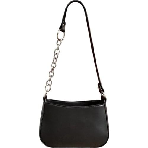 Female Messenger Flap Bag Women Plain Pu Leather Chain Shoulder Crossbody Bags Designer Black Handbags Lady High Quality Purses