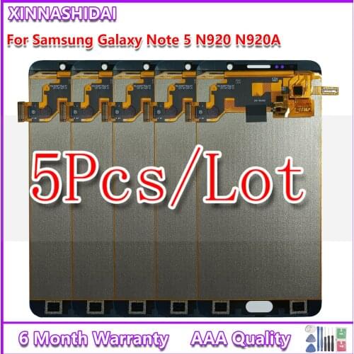 5pcs For samsung note 5 LCD Screen For Samsung Galaxy note5 N920 N920G N920F N920A note 5 LCD Display Touch screen Digitizer Ass