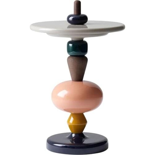 Coffee Corner Table Round Wood Table Creative Sofa Side Table Nordic Dining Table Hotel Marble Table Bedroom Bedside Table