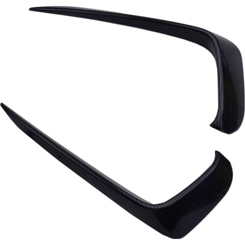 1 Pair Carbon Fiber Style Black Front Bumper Fog Light Eyebrow Cover Trim Fit for VW Jetta MK7 2019