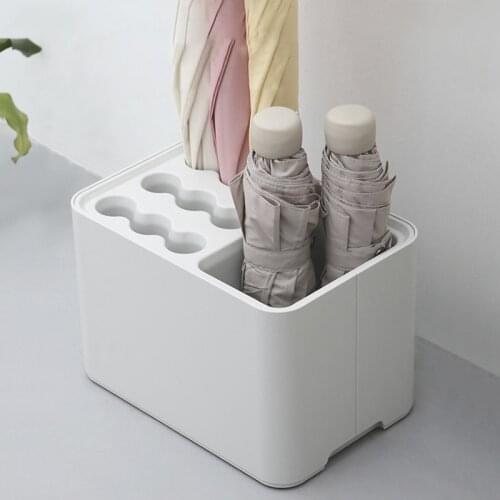 15 Slots Umbrella Storage Rack with Drain Tray Umbrella Basket Organizer Non-Slip Floor Umbrella Stand for Home Office Entryway