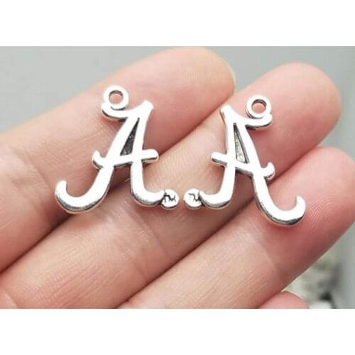 20pcs/lot--24x21mm, Antique silver plated letter A charms,DIY supplies,Jewelry accessories