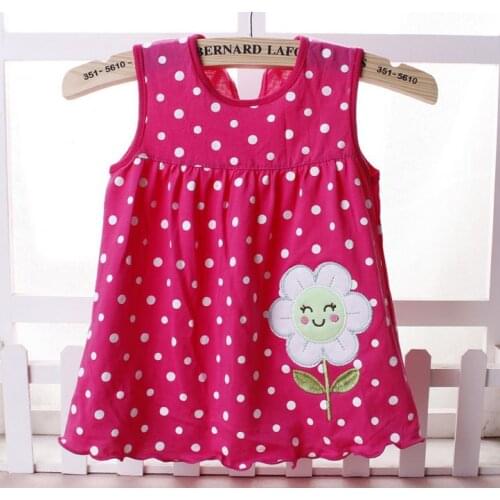 2018 Cute Vestido infantil Baby Girl Dress Cotton Regular Sleeveless A-Line Dresses Casual Clothing Minin Princess 0-24 Months