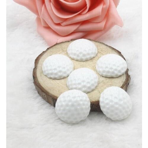 30pcs/lot flat back resin sports golf ball resin cabochons accessories
