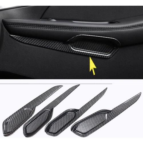 4pcs For Ford Explorer 2016-2018 ABS Carbon style Car Armrest Decorative Frame Car Styling Accessories