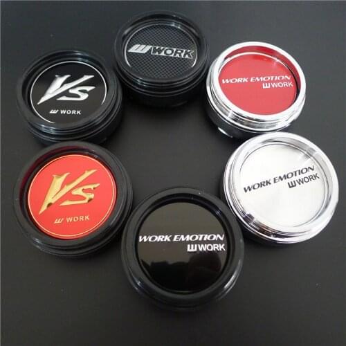 4pcs for W Work Emotion 60mm Wheel Center Cap Hubcaps Auto Rims Hub Cover Emblem Badge Car Styling Accessories
