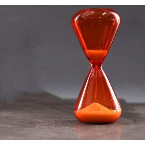 5/15/30 Minutes Orange Glass Sand Hourglass Creative Sandglass Timer Clock Countdown Timing Birthday Day Gifts Home Decor