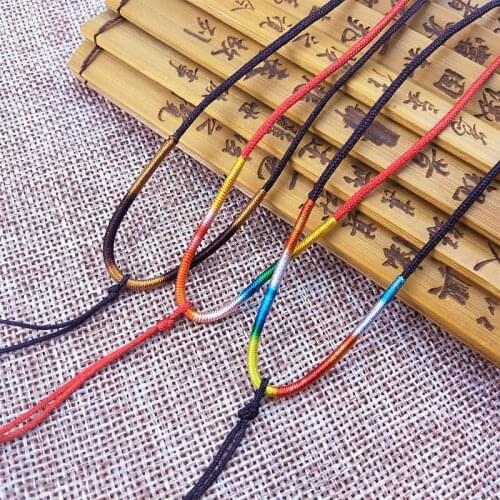 5pcs Hand Knited Necklace Silk Thread Knot Cord For Pendant-Colorful Winding