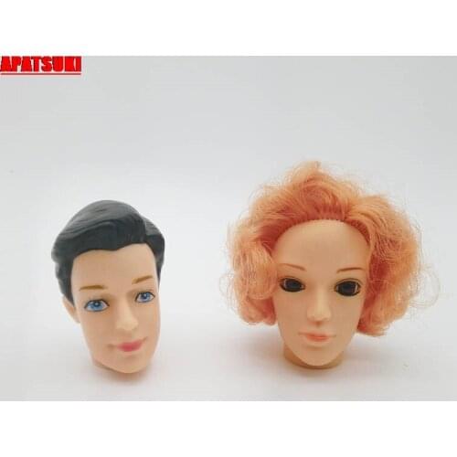 Doll Accessories For Ken Boy Doll Head with Hair Make Up Doll Head for Boyfriend Prince Ken Men Male Doll DIY Toy for Kids Girls