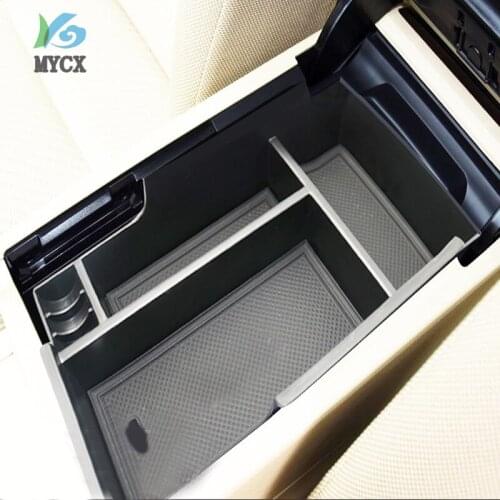 Car Armrest Box Center Console Storage Glove Box Organizer Insert Tray For Toyota Camry 2012-2016 2018