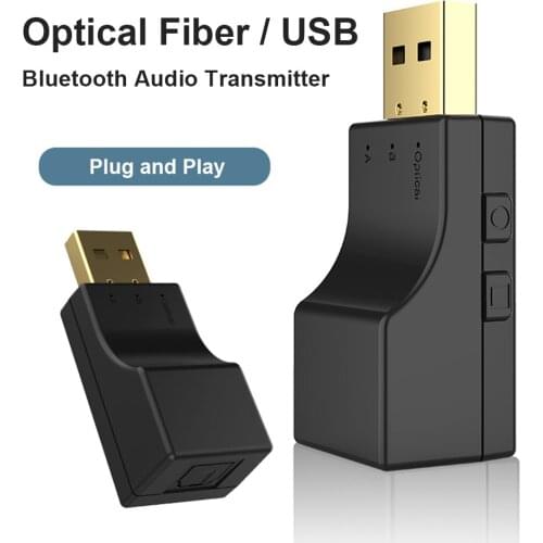 Audio USB Dongle Wireless Adapter USB Bluetooth Audio Transmitter with Optical Input Port for Nintendo Switch PC