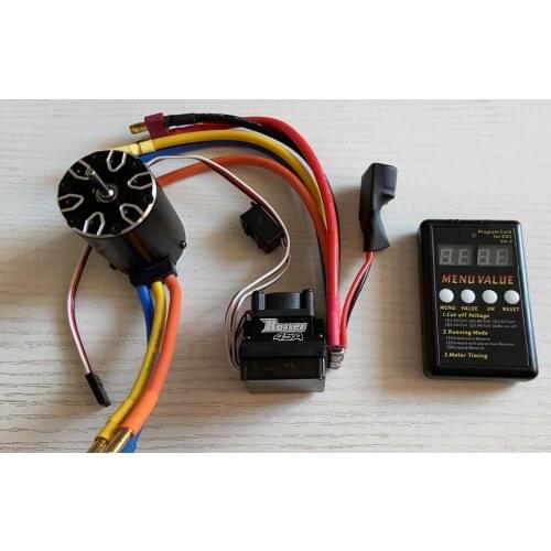 SURPASS Rocket 540 Brushless Sensorless Motor 45A 2-4S BEC ESC+Programmer COMBO For 1/10 Rc Car Trucks SCT Traxxas HSP Wltoys