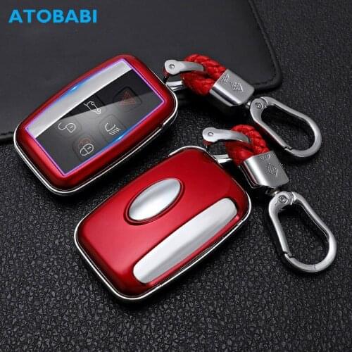ATOBABI ABS Car Key Cases For Land Rover Range Rover Sport Evoque Velar Discovery Freelander2 LR4 Jaguar Smart Remote Fobs Cover