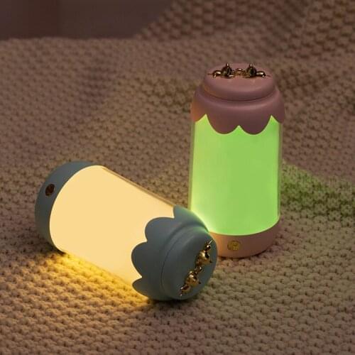 Colorful LED night light portable USB-powered bottle-type table lamp desktop decoration sleeping bedroom bedside lamp