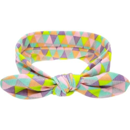 Kids Top Knot Headband Knotted Headbands Little Girls Head Wrap Child Turban Floral Print Bow Knot Cotton 1pc HB602