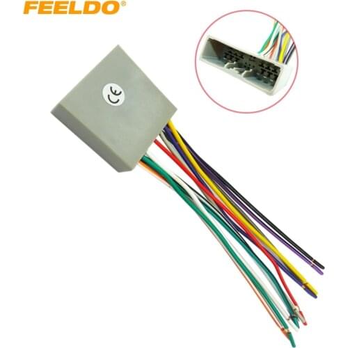 FEELDO 1PC Car Radio Audio Stereo Wire Harness Adapter for Honda 06-08/Civic/Fit/CRV/ACURA #CT2956
