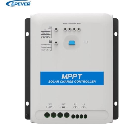 EPever New MPPT Solar charge controller 20A 30A 40A 12V 24VDC Switch Lead-acid LIthium Batteries or No-Battery Mode Off-Grid