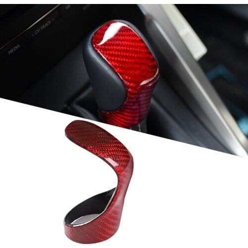 Red Carbon Fiber Gear Shift Knob Cover Trim Fit for Lexus ES300h ES350 GS200t GS350 IS250 NX200t RX350 RC 2016 2017