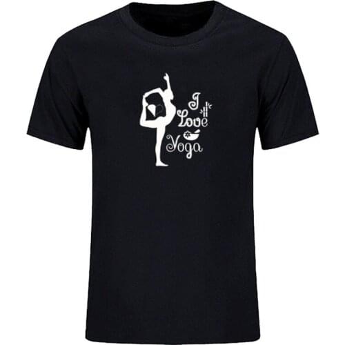 Summer casual mens T-shirt short sleeve print I love yoga 3D printed fun brand clothing