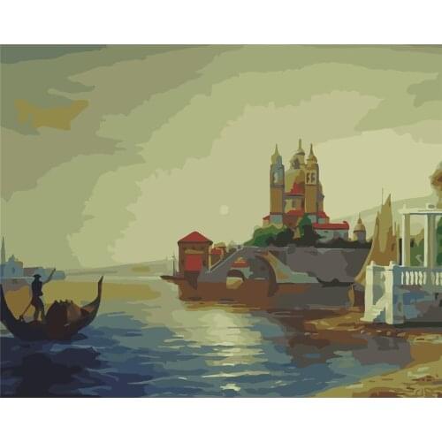 Lucubration Love Night Sceney Diy Oil Painting Paint By Number Kit Painting For Adults Kid Art Craft For Home Wall Decor 40x50cm