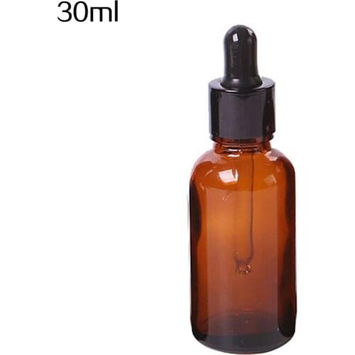 Refillable Empty Dropper Bottle Amber essential oil Glass Aromatherapy Liquid Brown 5-50ml Drop for massage Bottles