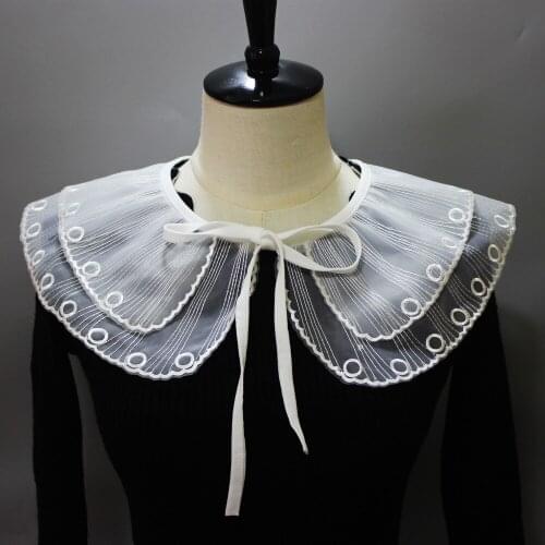 Fashion Womens Summer Dress Fake Collars Ladies Shirts Detachable Collar Vintage Necklace False Collar Shawl Wrap Decor