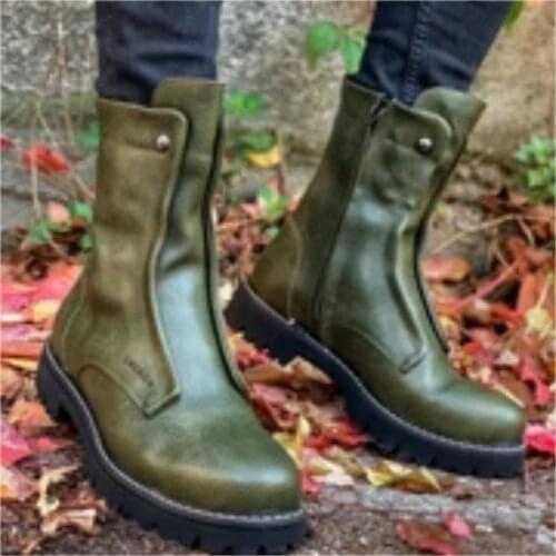 2021 New Mens PU Black Round Head Low Heel Waterproof Non-slip Comfortable Classic Fashion Daily Casual Work Boots ZZ191