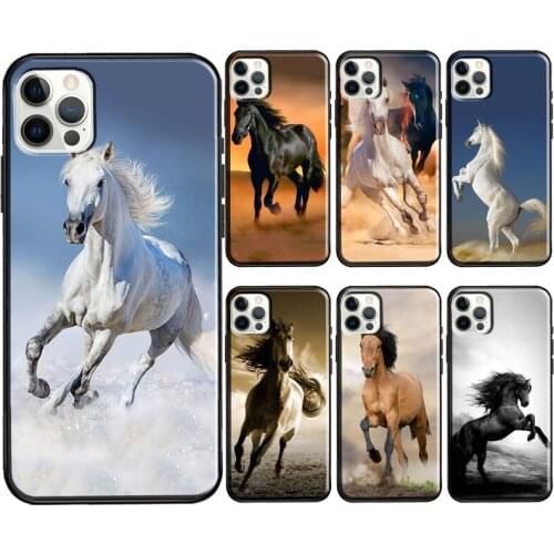 Running horses Soft Case For iPhone 11 12 Pro Max 12 Mini 6S 7 8 Plus SE 2020 XS Max X XR Phone Coque