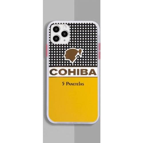 Cohiba Habanos Cigar Pattern Soft Phone Case White Transparent Matte For IPhone 7 8 11 12 S Mini Pro X XS XR MAX Plus Cover