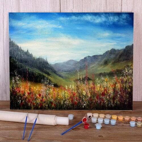 Natural Scenery Abundance Coloring By Numbers Painting Kit Acrylic Paints 50*70 Boards By Numbers Handmade For Kids For Art