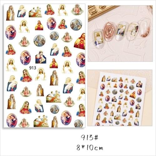 10PCS Pink Wings Girl Love Character Nail Sticker Transfer Paste Adhesive Nail Art Decoration Applique Fitting Sticker